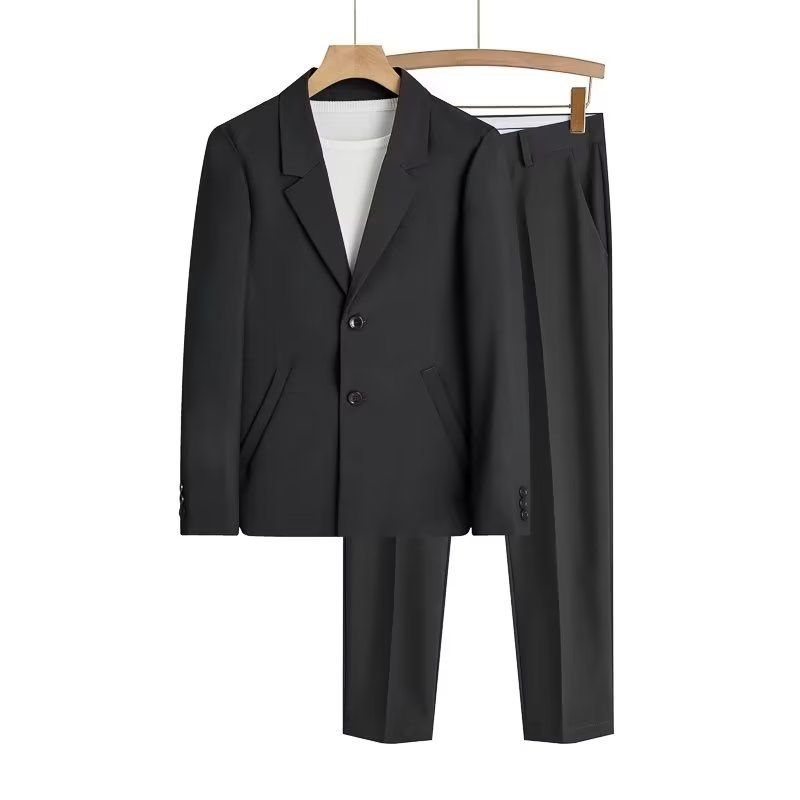 Herrenbekleidung Frühling und Sommer Dünne, locker sitzende Anzüge für Männer, formelle Geschäftskleidung, Freizeitmode, hübsche kleine Anzugjacken_voghion.com