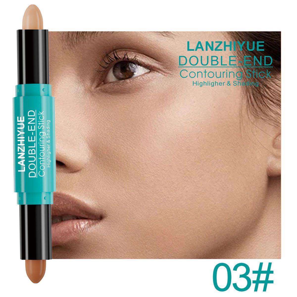Bronzers & Highlighters Double Headed Two Color Contour Stick Silhouette Brightens The Face Highlight Three Dimensional Contour Concealer_voghion.com