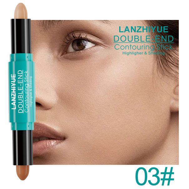 Bronzers & Highlighters Double Headed Two Color Contour Stick Silhouette Brightens The Face Highlight Three Dimensional Contour Concealer_voghion.com
