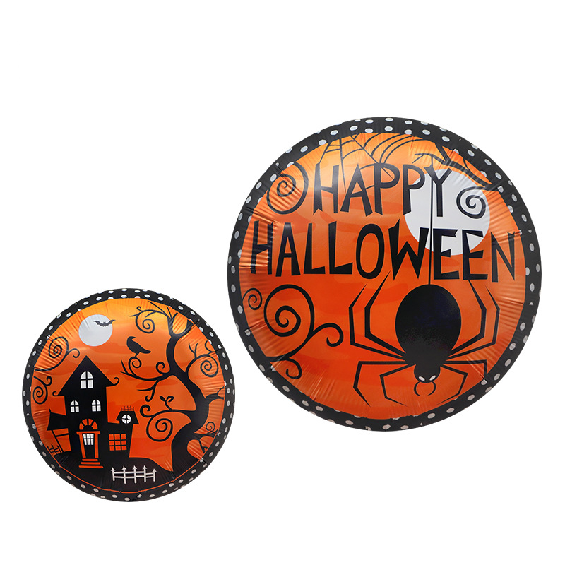 Halloween decoration props toys balloons Halloween cartoon pattern round aluminum film balloons_voghion.com
