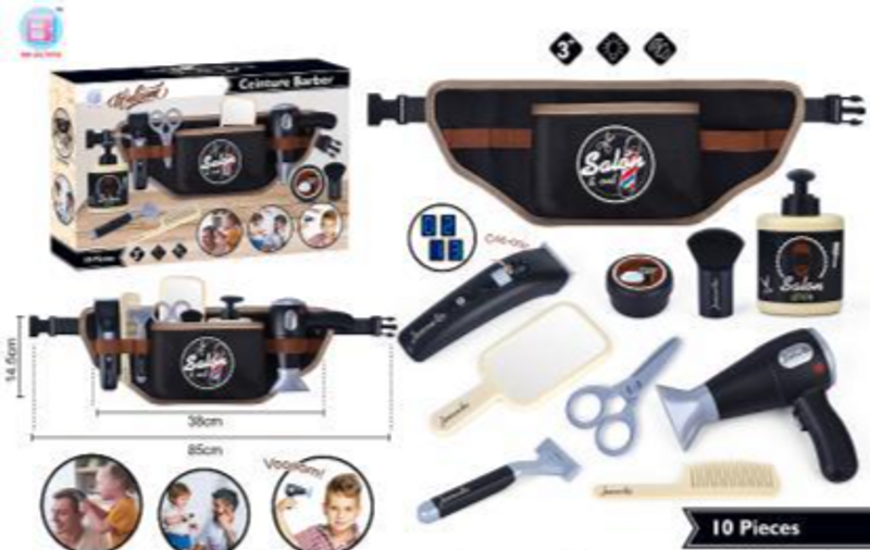 Cross Border Pretend Play Simulation Haarschneideset Set Spielzeug Kinder Rollenspiel Haarschneiden Mode Friseur_voghion.com