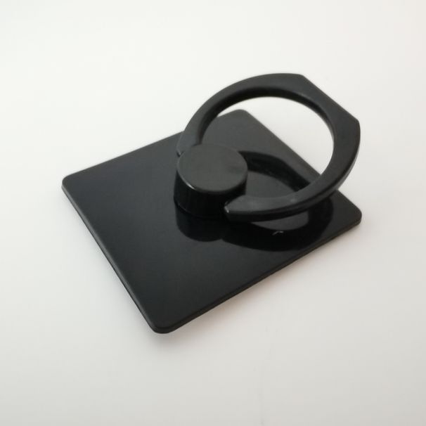 Supporto ovale in plastica con supporto adesivo a tinta unita, girevole a 360 gradi, quadrato, per telefono pigro_voghion.com