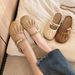 2025 Spring Summer New Women's Closed-Toe Single Shoes Versatile Flat Casual One-Strap Mules Sandals_voghion.com