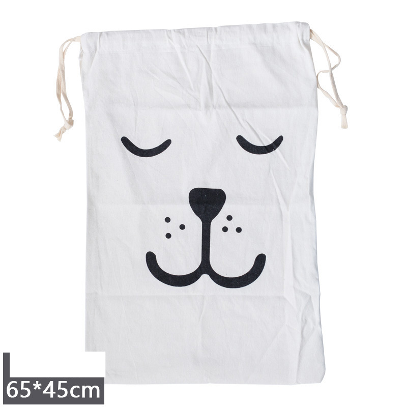 Fabric drawstring bag moving packing luggage bag clothes toys cotton and linen storage bag dustproof storage bag_voghion.com