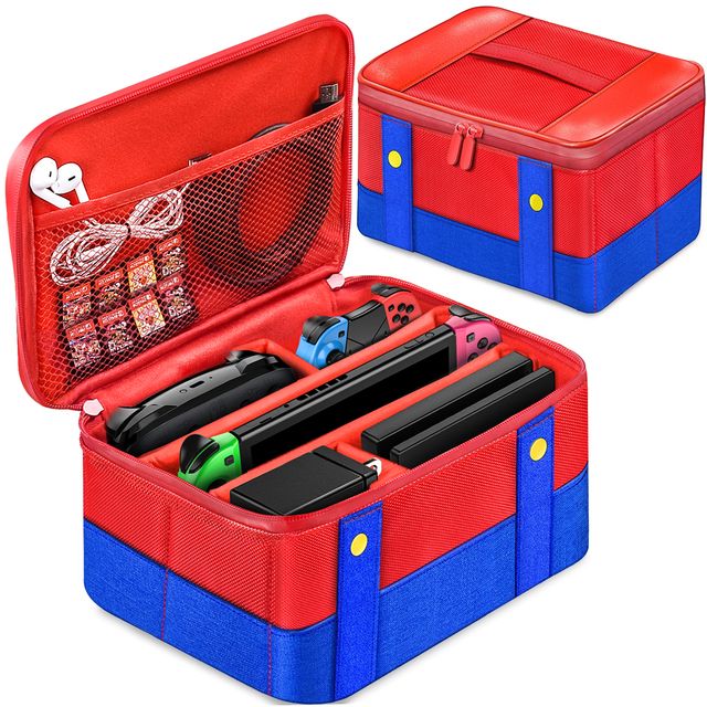 Nagy hordtáska Nintendo Switch konzolhoz, utazótáska, kényelmes fogantyúval, Switch Joycon játékkiegészítőkhöz_voghion.com