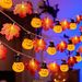 Lampki LED w kształcie liści klonu i dyni na Halloween, Boże Narodzenie i Święto Dziękczynienia – zasilane bateriami/przez USB, 6 opcji kolorystycznych, dekoracja imprez wewnątrz i na zewnątrz_voghion.com
