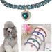Collana con ciondolo a forma di cuore di diamanti per animali domestici, collare multicolore per gatti e accessori con catena di strass per cani_voghion.com
