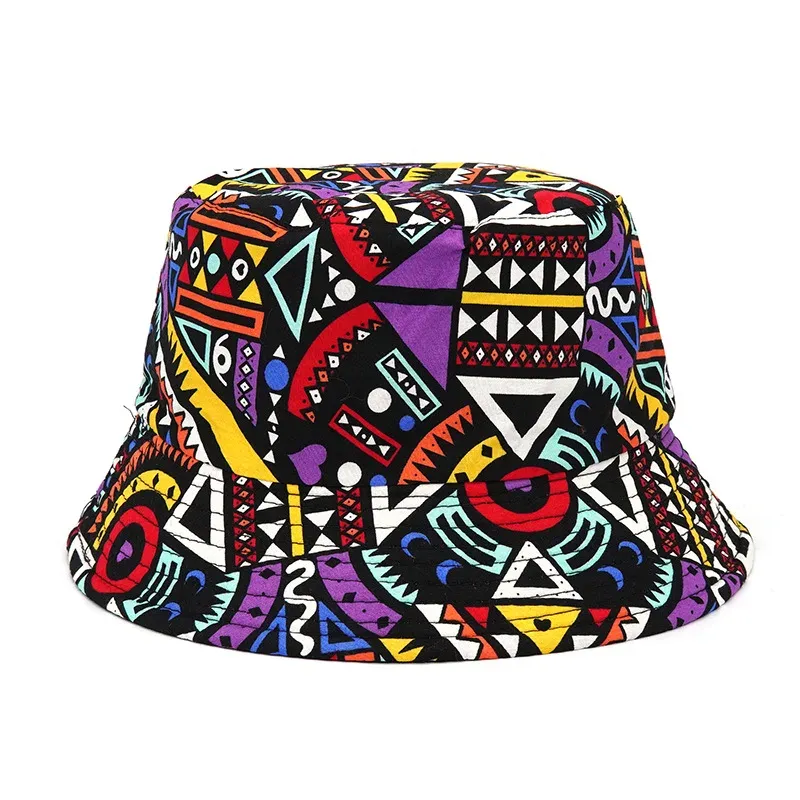 Hot Sale Boho Fisherman Vintage Print Panama Bucket Hat Women Men Reversible Bob Chapeau Femme Retro Hip Hop Cap Gorros_voghion.com