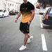 T-shirt a maniche corte essenziale stampata in 3D di nuovo stile in 2 pezzi per il set sportivo casual da uomo estivo_voghion.com
