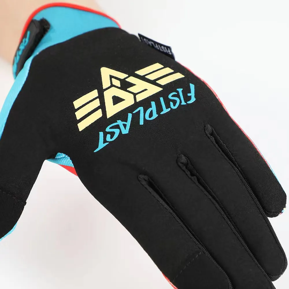 FISTPLAST Mountain Bike Wear Resistant Rainbow Touchscreen Off Road Motorcycle Riding Gloves_voghion.com