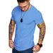 2023 Summer New Short Sleeve T-Shirt Solid Color Casual Round Neck Men's Top_voghion.com