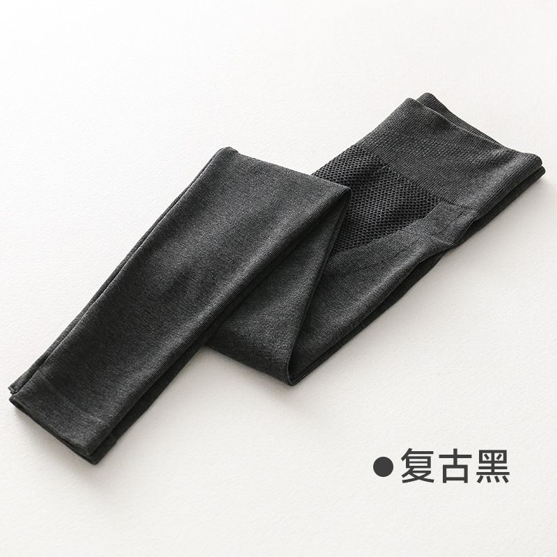 Sömlös sjöjungfru termounderkläder set tight sömlös rund hals långa Johns leggings_voghion.com