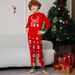 Conjunto de pijamas natalinos combinando para a família – Pijama com estampa de boneco de neve e rena vermelhos para adultos, crianças e animais de estimação (tamanhos P-4XG, incluindo tamanhos para bebês e cães)_voghion.com