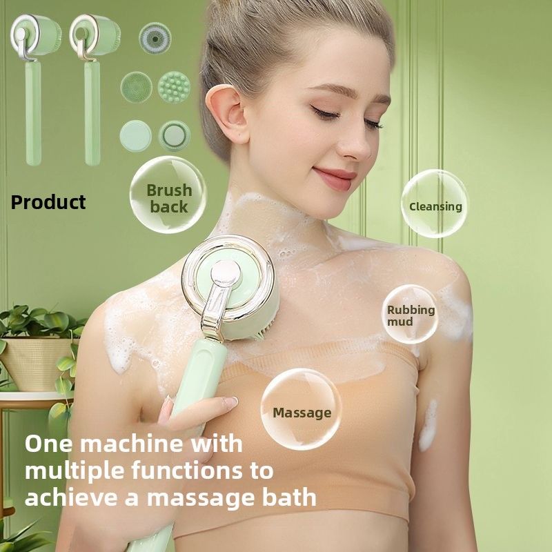 Bath Brush Electric Back Fully Automatic Multi-Functional Rechargeable Powerful Dirt Scrubber_voghion.com