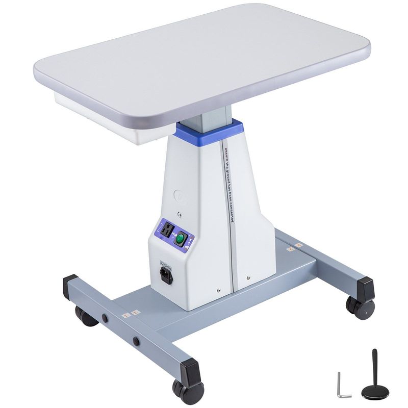 VEVOR Motorized Instrument Table Professional Medical Cart Dental Cart Adjustable Optical Eyeglass Motorized Instrument Working Table For 2 Instruments (D16 18.9" X 15.7")_voghion.com