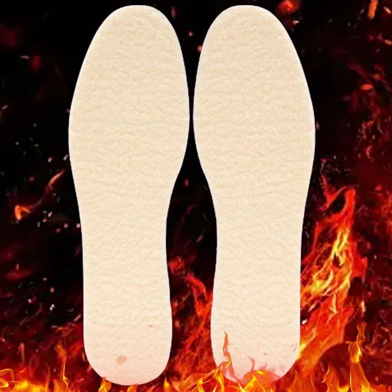 Plantillas de lana de cordero Natural para mujer, plantilla para mantener el calor en invierno, almohadilla para zapatos gruesa de lana suave para hombre, zapatos de Cachemira, inserción térmica_voghion.com