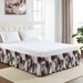 Geometric Plaid Bed Skirt - Elastic Ruffle Bedding Wrap For Hotel & Home (Single Piece, Premium Quality)_voghion.com