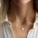 Collane con ciondolo Minar Doppio strato Collana con moneta in metallo con perle simulate per donne Signore 3 stili Catena sottile per tutti i giorni_voghion.com