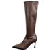 So Beautiful! Super Slimming Pointed Toe High Heel Stretch Slim Long For Women, Autumn Winter Leg-Wrapping Boots,_voghion.com