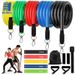 16 stuks weerstandsbandenset expander yoga-oefening fitness rubberen buizen band stretch training thuisgymnastiek workout elastisch trekkoord_voghion.com
