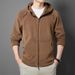 Giacca in pile da uomo, giacca in pile autunnale e invernale con cappuccio, caldo cappotto invernale, felpa casual ampia per adolescenti e adulti_voghion.com