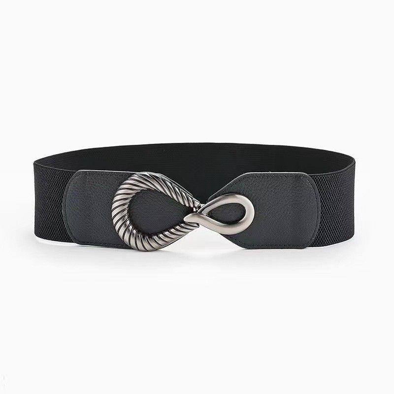 Women's Belts elastic elastic waistband, versatile elastic waistband, decorative buckle elastic waistband wholesale_voghion.com