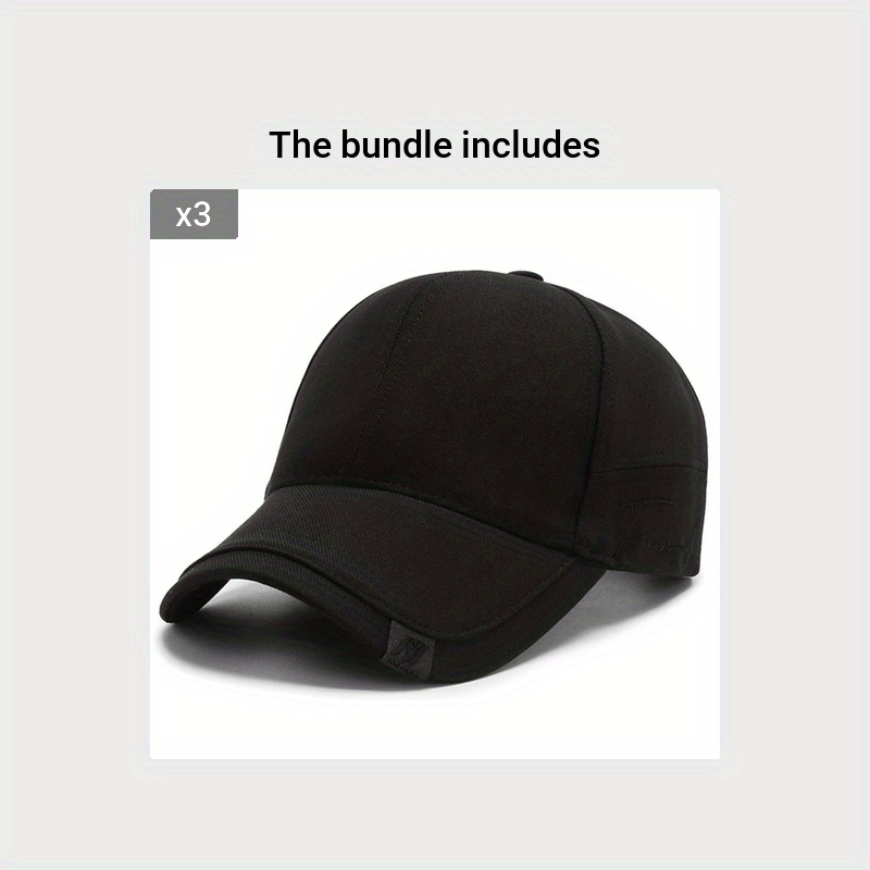 Gorra de béisbol informal de mezcla de algodón para hombre_voghion.com