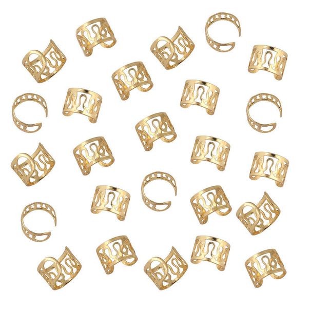 Dreadlocks - Spezielle Haarverlängerungsringe, Zopfzubehör im afrikanischen Stil, Hohl - Geprägte Ringverschlüsse für Perücken_voghion.com