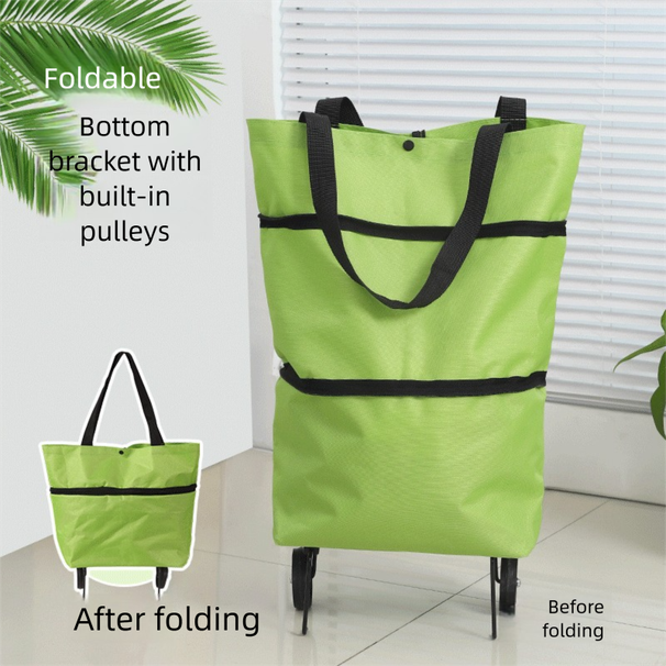 Tragbarer, faltbarer Einkaufswagen, leicht, mit Rädern, für den Heimgebrauch, Paketabholung, Handwagen, kleiner Trolley_voghion.com