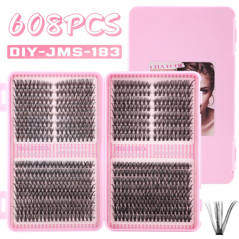 Single - Cluster Segmented DIY False Eyelash Book Set, D - Curl, Curled For Grafting, 10 - 18mm, Soft And Natural_voghion.com