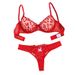Intimo da donna ultra sottile e sexy, con ricamo a forma di cuore, in rete con prospettiva, set di biancheria intima sexy Pure Desire_voghion.com
