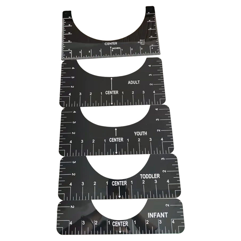 DIY Short Sleeve Design Ruler Round Neck Calibration Tool Alignment Tool Ruler_voghion.com