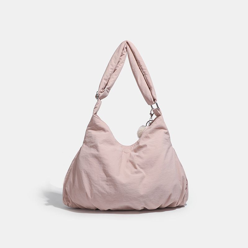 Nova versão coreana da bolsa de estudante de nylon plissada de grande capacidade, primavera e verão de 2025_voghion.com