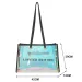 Borsa a mano trasparente in PVC laser da donna, casual, trasparente, per le vacanze, la spiaggia, portatile, per lo shopping, da viaggio, all'aperto, 241214_voghion.com