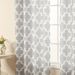 Gray Background Gourd Flower Printed Curtains High Grade Messy Semi Light Blocking Printed Curtains Suitable For Living Room Balcony Curtains_voghion.com