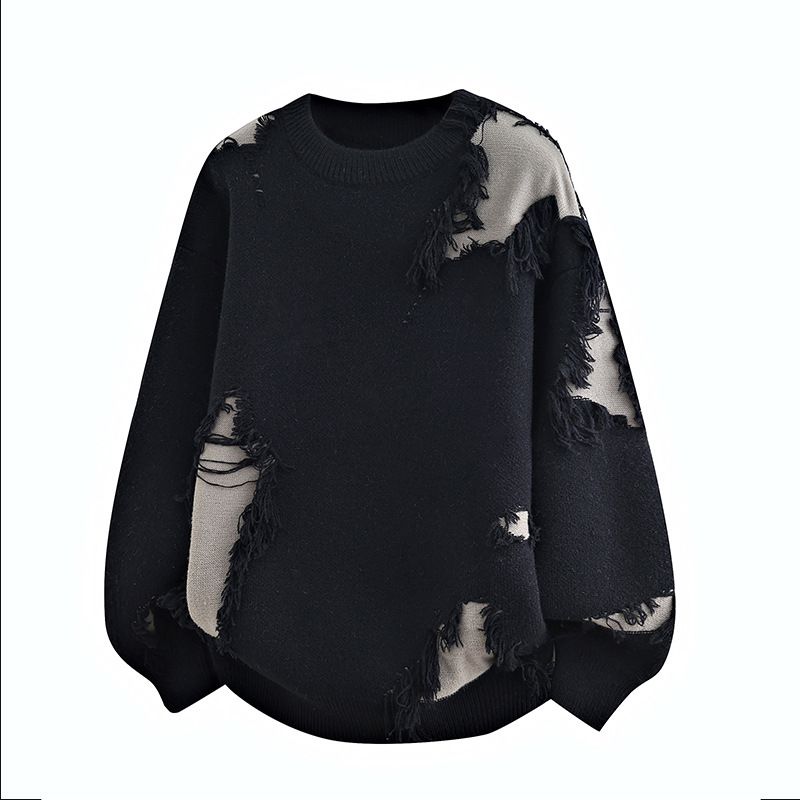 "Men's Knitted Pullover Sweater – Classic Long Sleeve Crewneck For Autumn & Winter, Soft Polyester Blend (Grey/Black/Green), Sizes M-4XL"_voghion.com