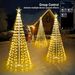 6.5FT Smart RGB Christmas Cone Tree - 295 LED App Control Lighted Tree, Color Changing Music Sync Waterproof Prelit Xmas Tree For Indoor Outdoor_voghion.com