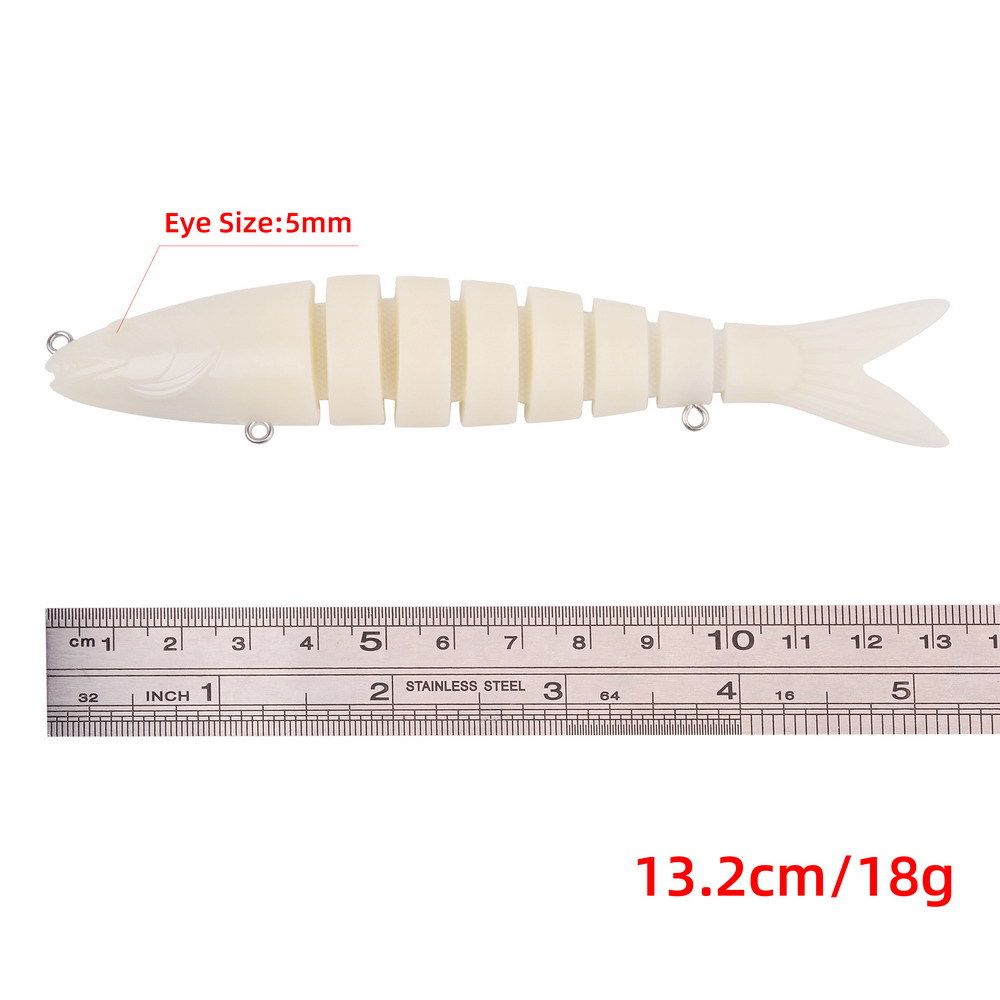 Multi-Section Loach Bionic Set Long Casting Slow Sinking 13.5cm 17g Realistic 8-Section Fish Hard Lure Fishing Bait_voghion.com