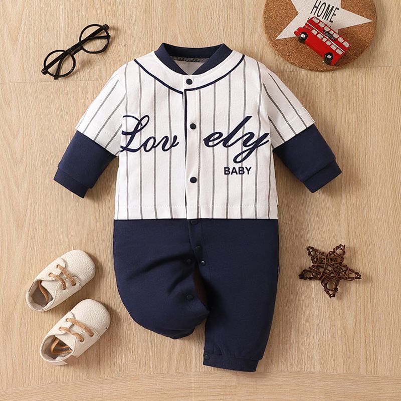 Ropa de bebé, mono de otoño, ropa de exterior de dos piezas de estilo occidental para bebé masculino, corbata de manga larga, Ha Yi, cien días_voghion.com