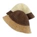 Women's Summer New Outdoor Sunshade and Sunscreen Sun Beach Vacation Foldable Straw Woven Bucket Hat_voghion.com