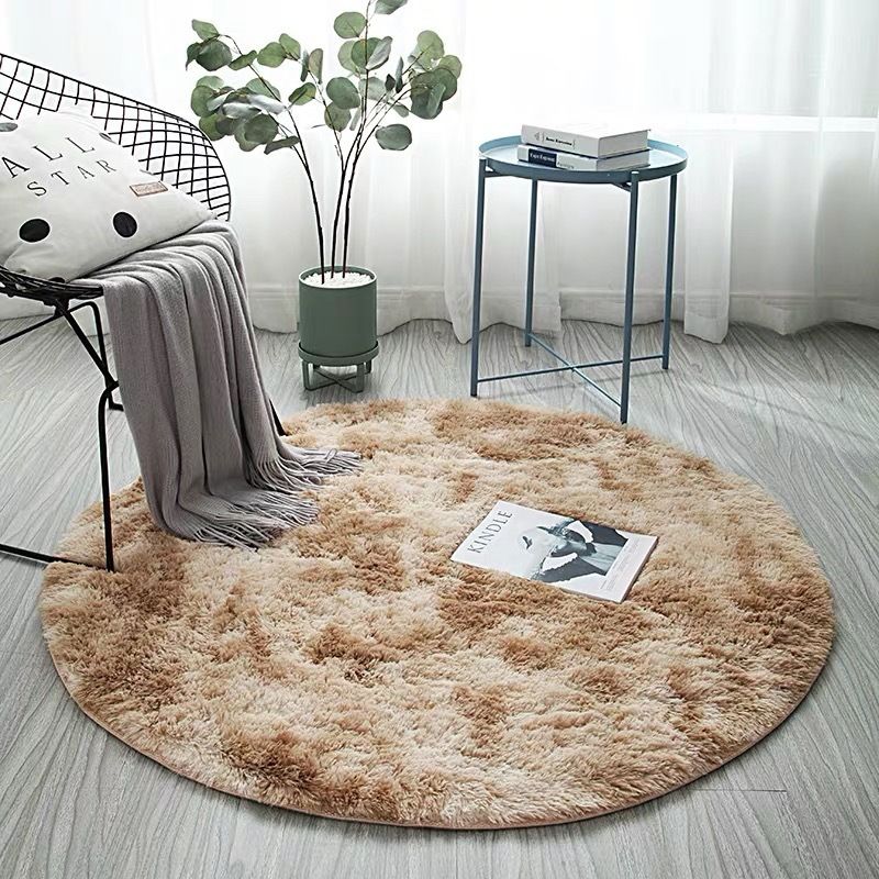Alfombra de poliéster con estampado geométrico nórdico: suave, antideslizante y redonda para sala de estar, lavable y resistente a la decoloración (varios tamaños y colores)._voghion.com