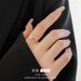 Real gold electroplated zircon letter pearl open ring exquisite light luxury index finger ring temperament high end jewelry_voghion.com