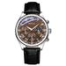 Wokai Business Quartz Sports Casual Leather Strap Men's Watch_voghion.com