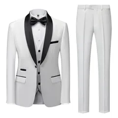 Dreiteiliger Hochzeitsanzug für Herren – Business-Smoking | Abendgarderobe für den Geistlichen und den Bräutigam