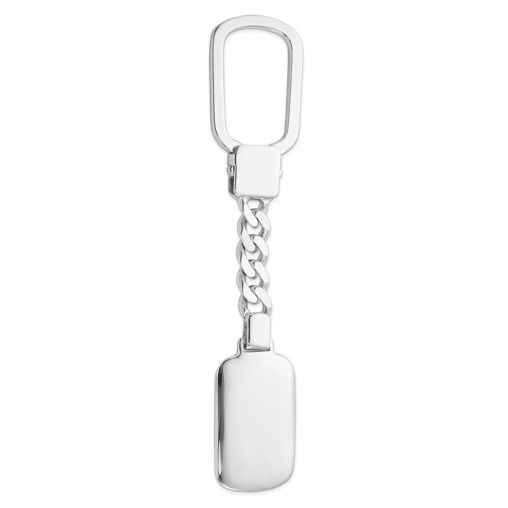 Sterling Silver Rhodium Plated Key Chain_voghion.com