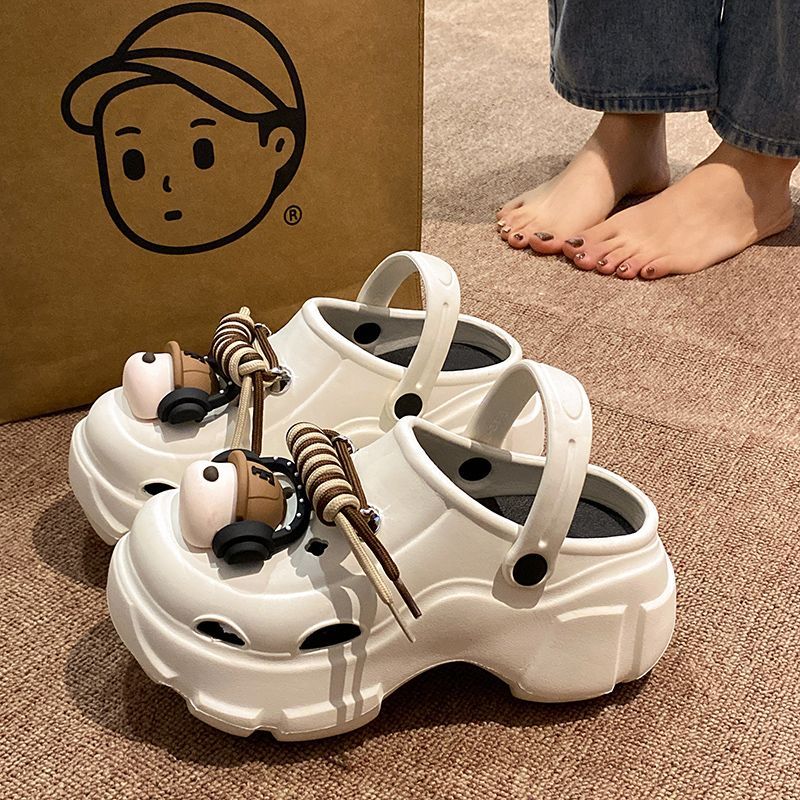 Versatile Strap Headphones With Removable EVA Foam Sole And Perforated Shoes_voghion.com