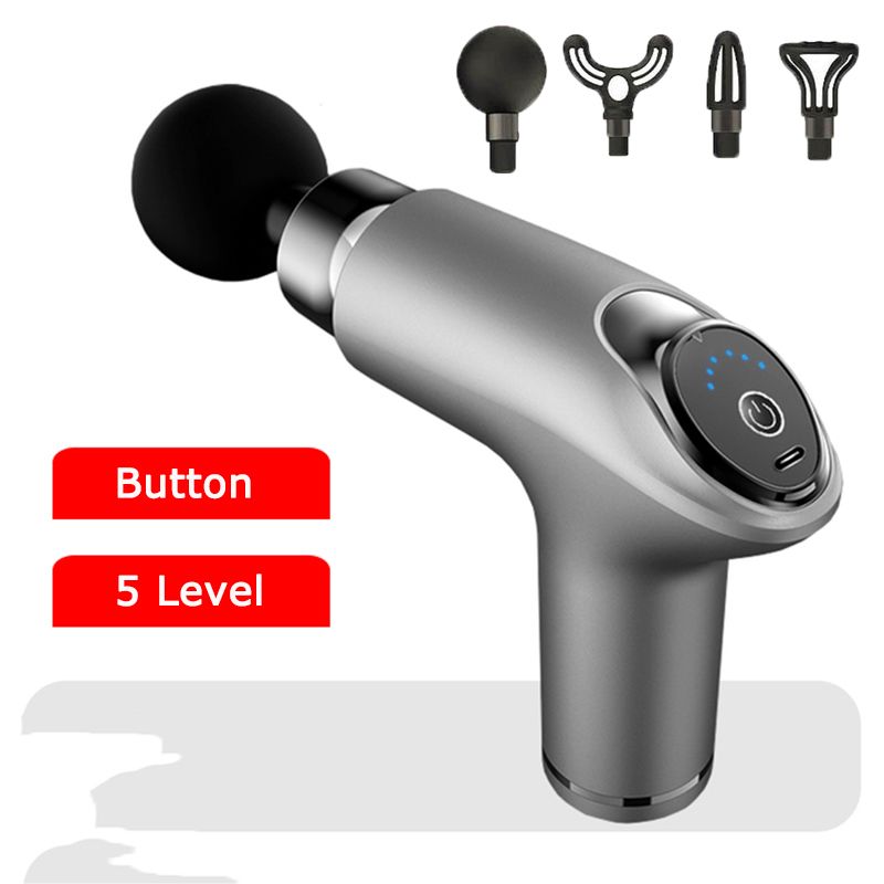 Přenosná LCD masážní pistole Eilctric Mini ruční perkusní pistolová masážní pistole Hluboká tkáňová svalová relaxace Bolest těla a krku_voghion.com