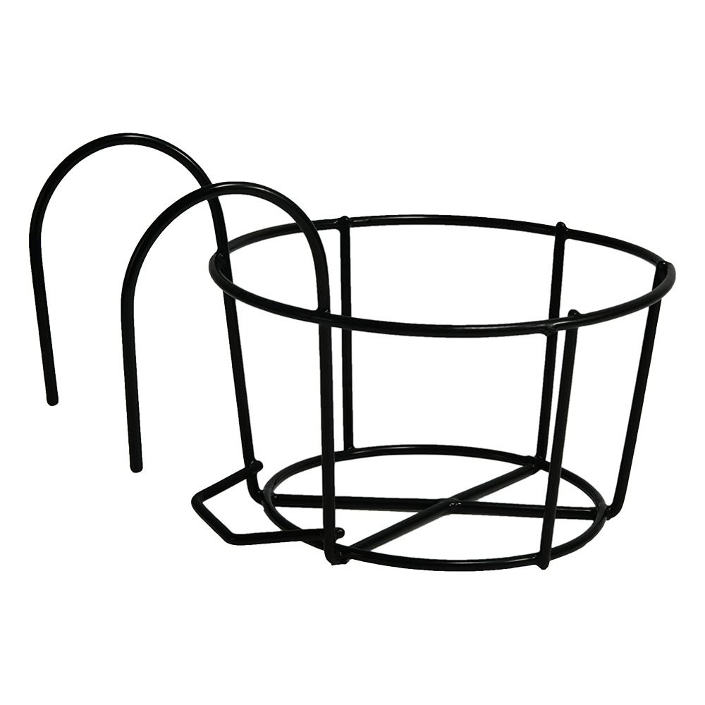 Hængende plantestativer til balkon, rundt blomsterpottestativ, rækværk til udendørs forsendelse af plantepotter_voghion.com