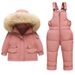 Mother & Kids Winter Baby Snowsuit Set With Detachable Hood & Adjustable Leg Openings – Soft Polyester Outerwear For Toddlers 1-5 Years (80-110cm)_voghion.com