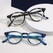 Retro klasszikus rizs köröm szemüveg Blu-ray védelemmel, lapos, könnyű kerettel, férfi és női ovális PC nagykereskedelmi teknőspáncél_voghion.com